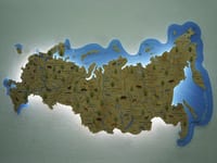 Декоративная карта России из дерева на стену «Родина моя» 1500×895 мм — фото 9