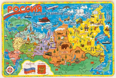 Деревянный пазл «Карта России»