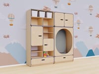 Детская стенка с местом для хранения и овальной зоной отдыха из коллекции «НЕГА» — фото 7