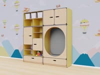 Детская стенка с местом для хранения и овальной зоной отдыха из коллекции «НЕГА» — фото 8
