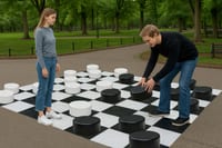 Гигантские шашки напольные для игры на улице — фото 2