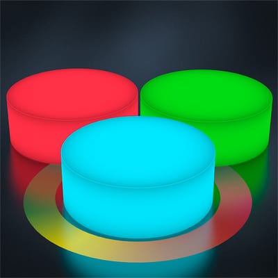 Интерактивная световая круглая банкетка