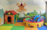 Мягкие детские сухие бассейны с горкой (круглый) — фото 3