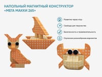 Напольный магнитный конструктор «МЕГА МАККИ 265» — фото 2