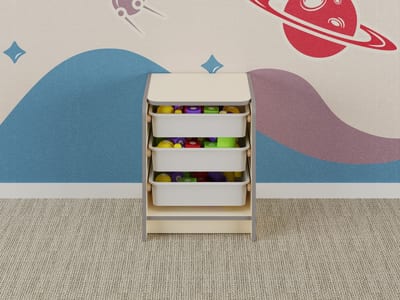 Одинарный модуль для хранения игрушек из коллекции мебели «НЕГА»