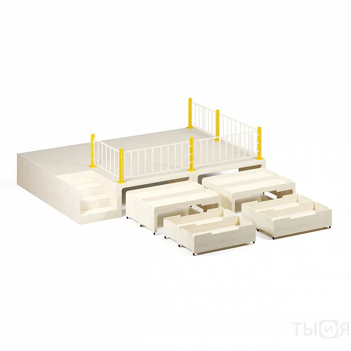 Подиум «Румо» с выдвижными кроватями на 8 мест