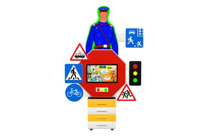 Профессиональный интерактивный развивающий комплекс ПДД «AVKompleks Пешеходик 3»