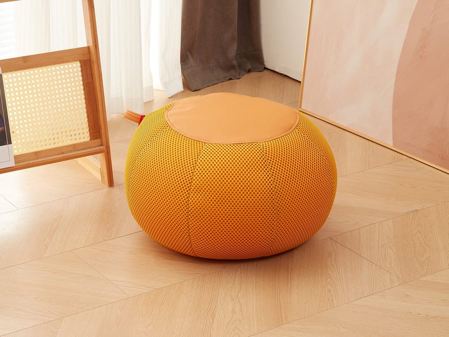 Пуф с 3D-сеткой из коллекции мягкой мебели