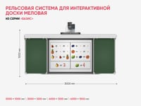 Рельсовая система для интерактивной доски меловая из серии «Базис» — фото 2