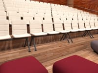 Секция из трех кресел на металлическом каркасе — фото 2