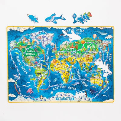 World map puzzle / Пазл карта мира на английском языке